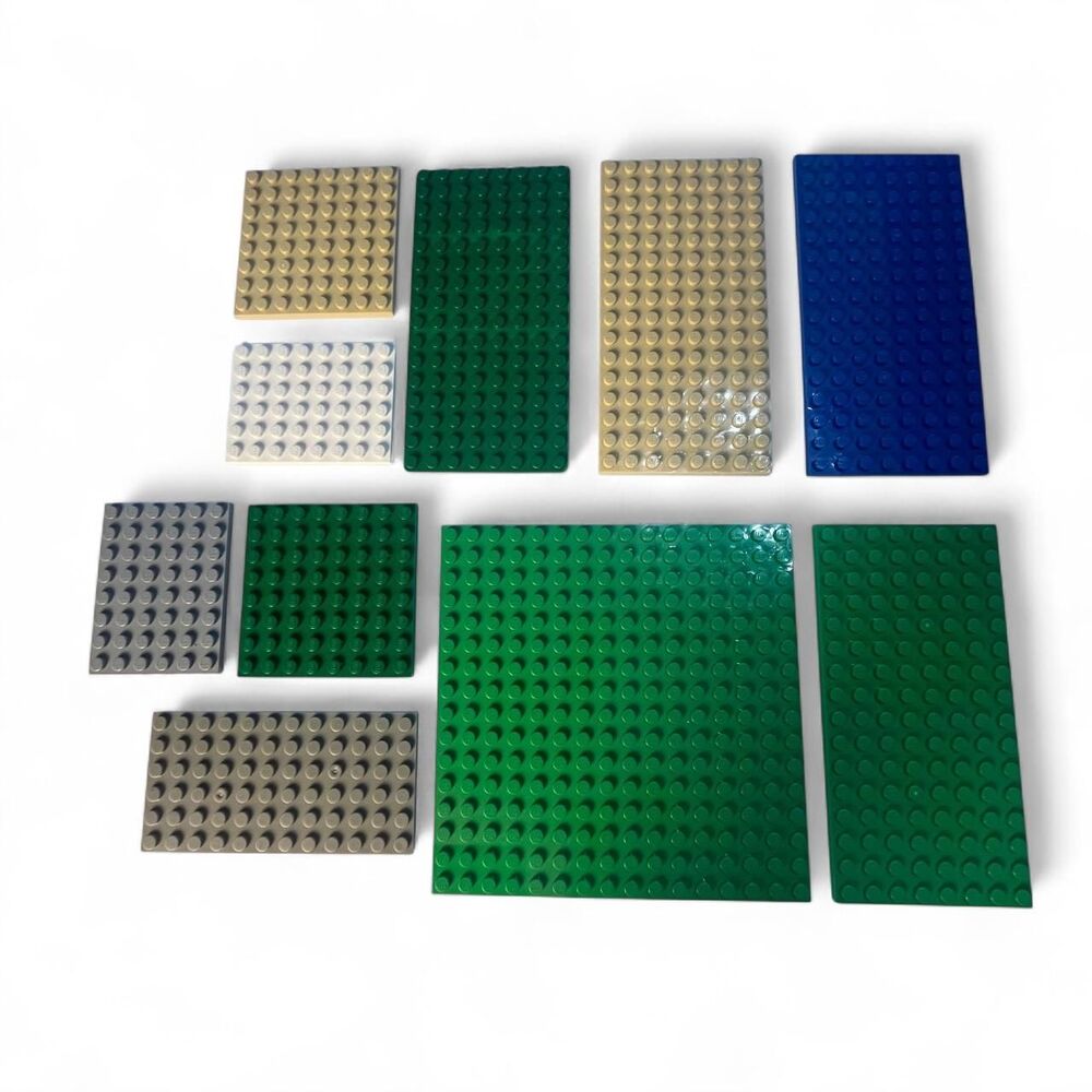 LEGO Base Plate Lot of 10 Assorted Colors Building Baseplates Genuine LEGO